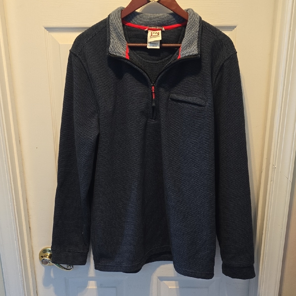 Men's Navy Blue Fleece Pullover- Size Large